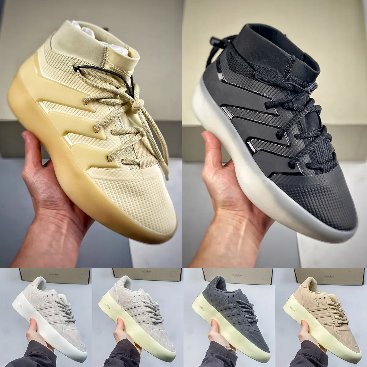 2024 New Fears Rivalry of God x Originals Basketball FOG US13 Designer Casual Originals Shoes Black White Grey Suede Men Sports Low Sneakers big size us 12 eur 36-47