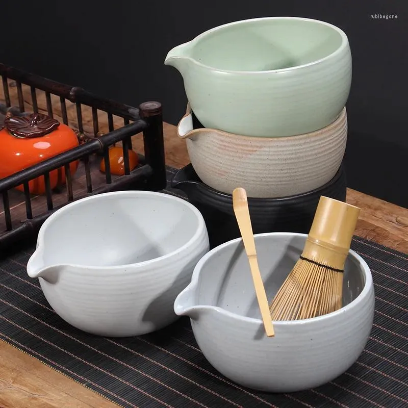 مجموعات Teaware Matcha Bowl اليابانية الشاي السيراميك الرجعية مجموعة الملحقات