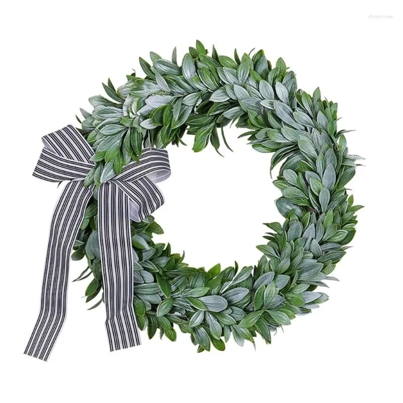 Decorative Flowers Garlands Rings Wreath Artificial Boxwoods Leaves Wreaths For Party Wedding