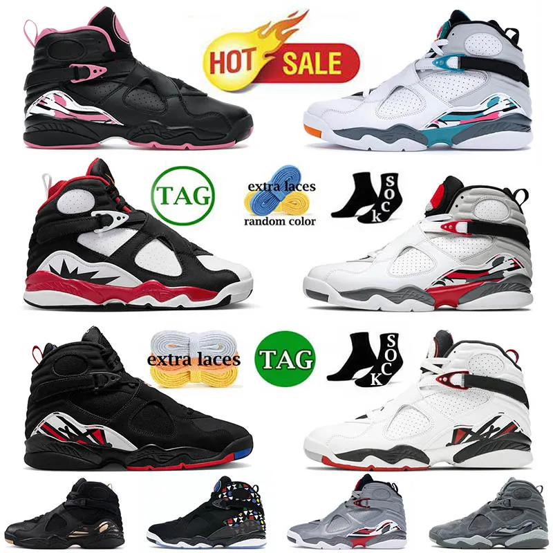 New Basketball Shoes Jumpman 8 8s White Aqua Bordeaux Countdown