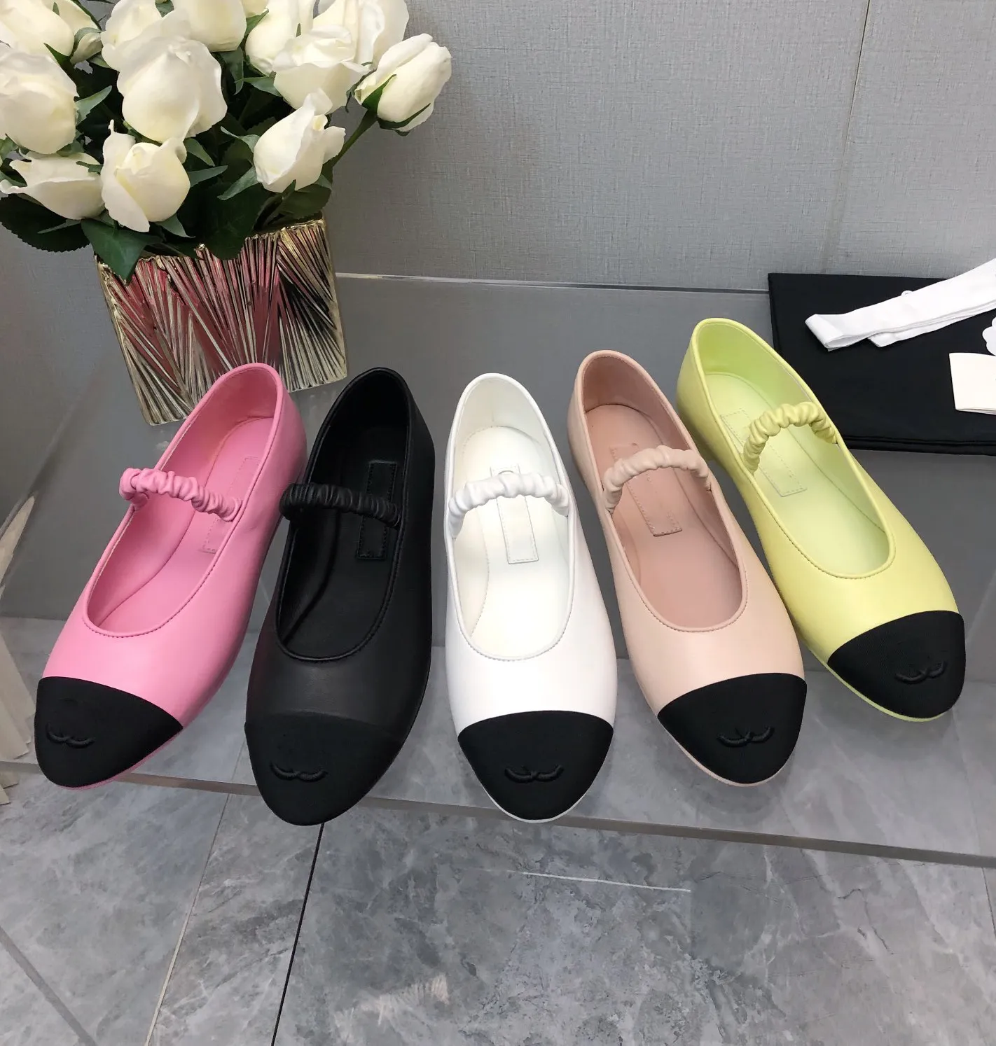 Wholesale Elegant Genuine Leather Mary Jane Ballet Flats Womens... At ...