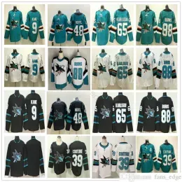 Jersey Jersey San Jose Sharks 9 Evander Kane 39 Logan Couture 88 Brent Burns 48 Tomas Hertl 65 Erik Karlsson Green Black White Hockey''''