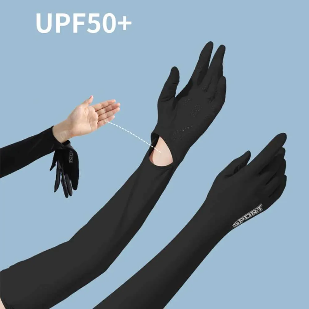 Mangas para brazo de seda hielo, con protección solar UV UPF 50