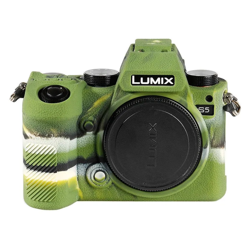 Accessoires coque peau armure en Silicone protecteur de corps d'appareil photo pour appareils photo numériques Lumix S5