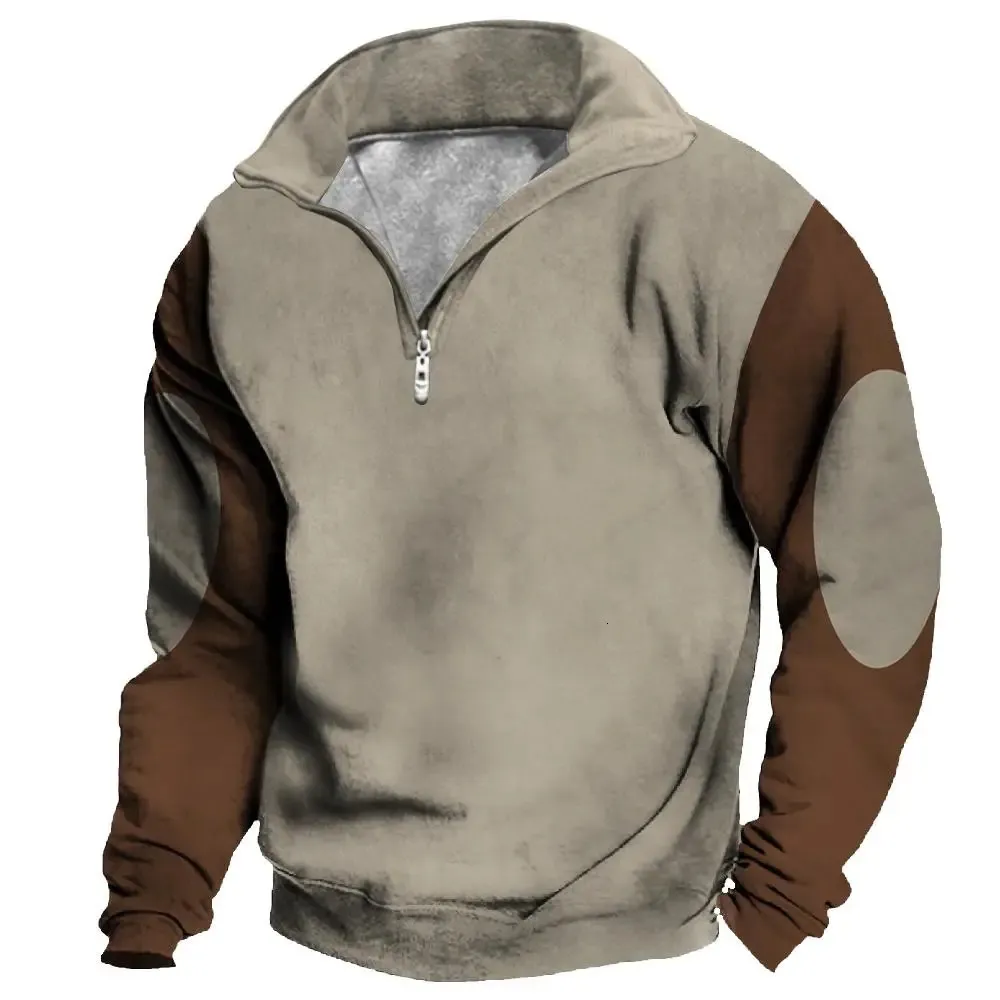 Sudaderas con capucha para hombre Sudaderas con capucha con cremallera 3D para hombre Sudaderas con capucha de moda para hombre Otoño de gran tamaño Sudaderas con capucha vintage para hombre Sudadera informal Top de manga larga 231216