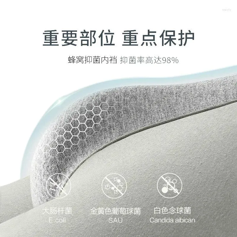Underpants Mens Underwear Made Of Pure Cotton With Antibacterial Effect Solid Color Breathable Flat Angle Pants Loose