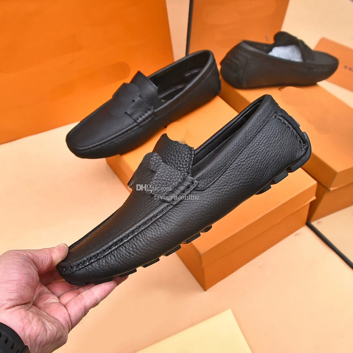 Luxe naam heren rijtjes Loafers aankleding op schoeiselschoenen met originale doos maat 4-12