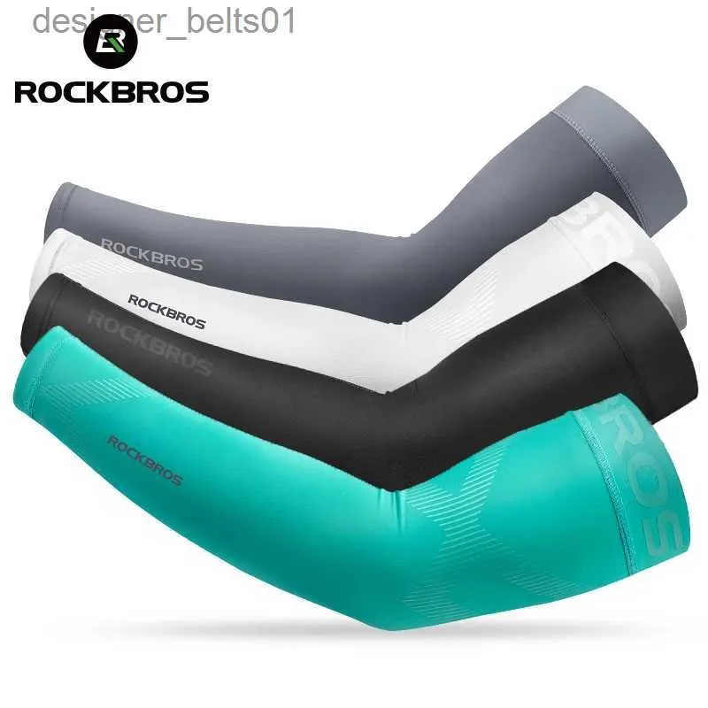 Sleevelet Arm Sleeves ROCKBROS Ice Fabric Running Camping Arm Warmers Basketball Sleeve Running Arm Sleeve Cycling Sleeves Summer Sports Safety GearL231216