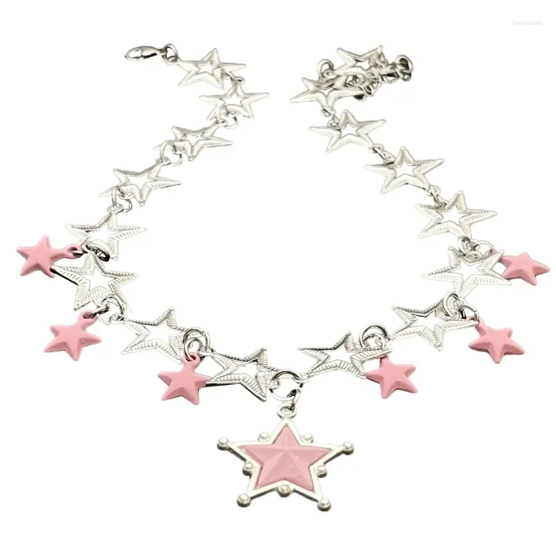 Chaînes Y4QE Star Pendentif Clavicule Chaîne Collier Femmes Collier De Mode Bijoux D'été Cadeau Pour Les Filles Adolescentes Pull