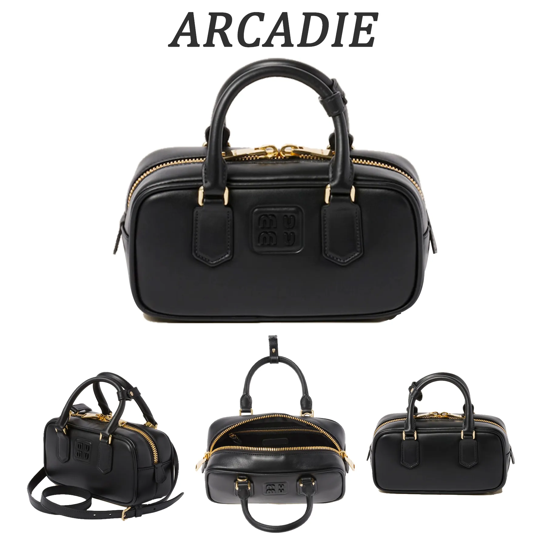 Hoge kwaliteit Arcadie Lolita Bowlingtas Dames heren schouderbanden Clutch Designer Tassen Luxe Cross Body Echt lederen bakken handtassen zadelsling Miui-tassen