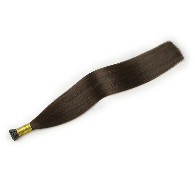 Livraison gratuite européenne Remy 100% cheveux humains pré-collés Stick I Tip Extensions de cheveux humains