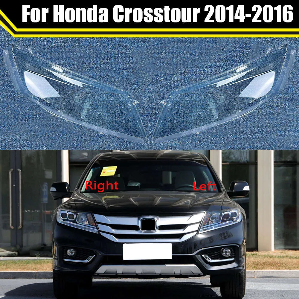 Honda Crosstour 2014 2015 2016 자동차 램프 케이스 헤드 램프 쉘 투명한 전등 갓 코버 헤드 라이트 커버 렌즈 유리 캡