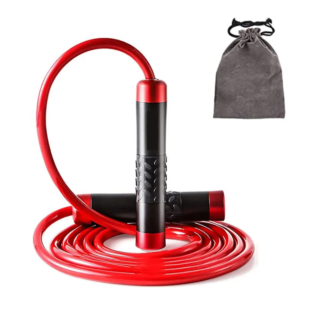 Jump Ropes Heavy Weighted Hopping Hopp Rope Justerbar längd med gratis hoppning för fitnessboxningsträning Kardio Övning 231215