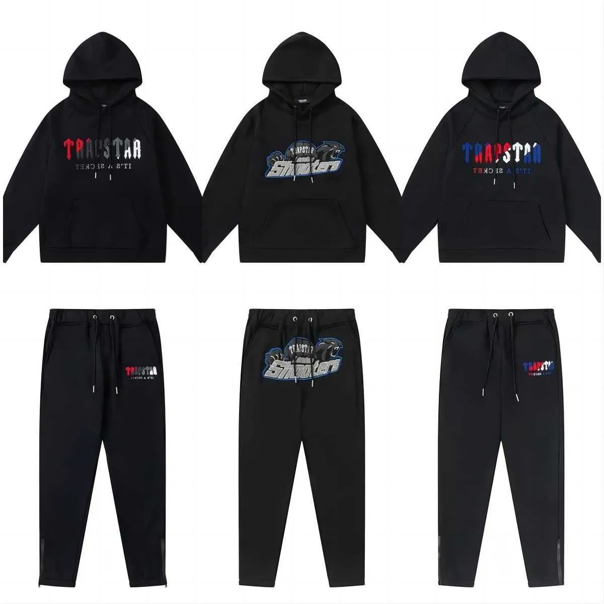 Trapstar-Trainingsanzug für Herren, lässig, hochwertig, bestickt, für Herren und Damen, Kapuzenpullover, Giacca Trapstar London Shoote, Kapuzen-Trainingsanzüge, Designer-Sportbekleidung