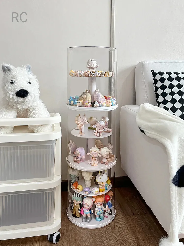 Fun Box Rack Rotating Acrylic Blind Box Display Rack for Popmart Handcrafted ...