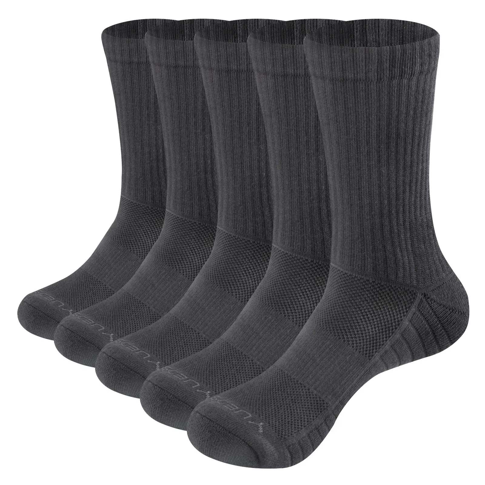 Lot De 8 Paires Chaussettes Sport Enfant - Coton Respirant - Taille 31-38 - Noir Et Blanc