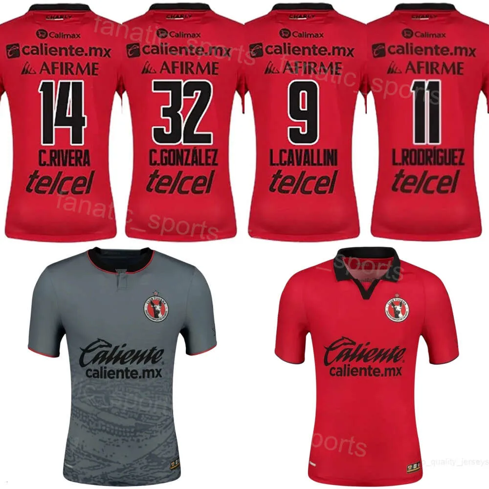 Men Tijuana Club Team 14 Rivera Soccer Jersey 32 Gonzalez 9 Cavallini 27 Blanco 15 Zaragoza 35 Balanta 10 Castaneda 8 Madrigal 11 Rodriguez Football Shirt Kits 23/24