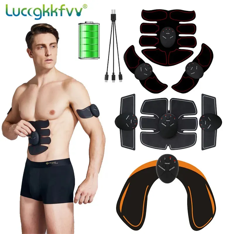 Massaggiatore per tutto il corpo Stimolatore muscolare elettrico EMS Glutei senza fili Allenatore per l'anca Addominale ABS Fitness Dimagrante 231215