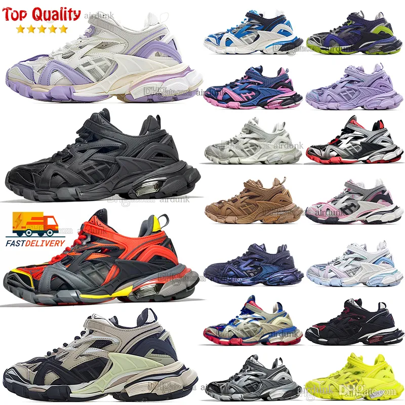 Ontwerpers track 2 schoenen track2 sneakers canvas trainers 2.0 heren dames Tracks 4.0 Ademend Sneaker mesh nylon doek reliëf leer veters Joggen Wandelen Chaussure