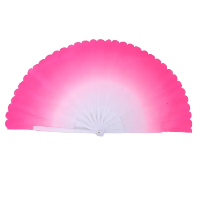 Dance Fans Fashion Gradient Color Chinese Real Silk Dance Veil Fan KungFu Belly Dancing Fans For Wedding Party Gift Favor Or Stage Show