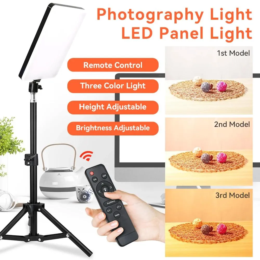 Material led luz de vídeo photo studio kits fotografia profissional iluminação regulável painel iluminação estúdio foto para tiktok transmissão ao vivo