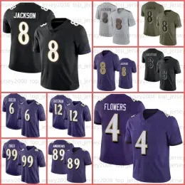 Roquan Smith 8 Lamar Jackson Football Jersey Zay Flowers Rashod Justin Tucker Marlon Humphrey JK Dobbins Mark Andrews Kyle Hamilton