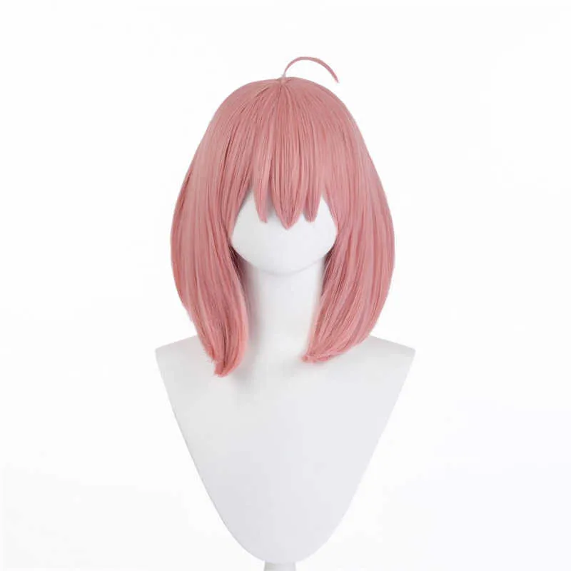 Spy's House Wig Ania Fujie Pink Short Straight Hair Wave Head Cos Wig Simulated scalp