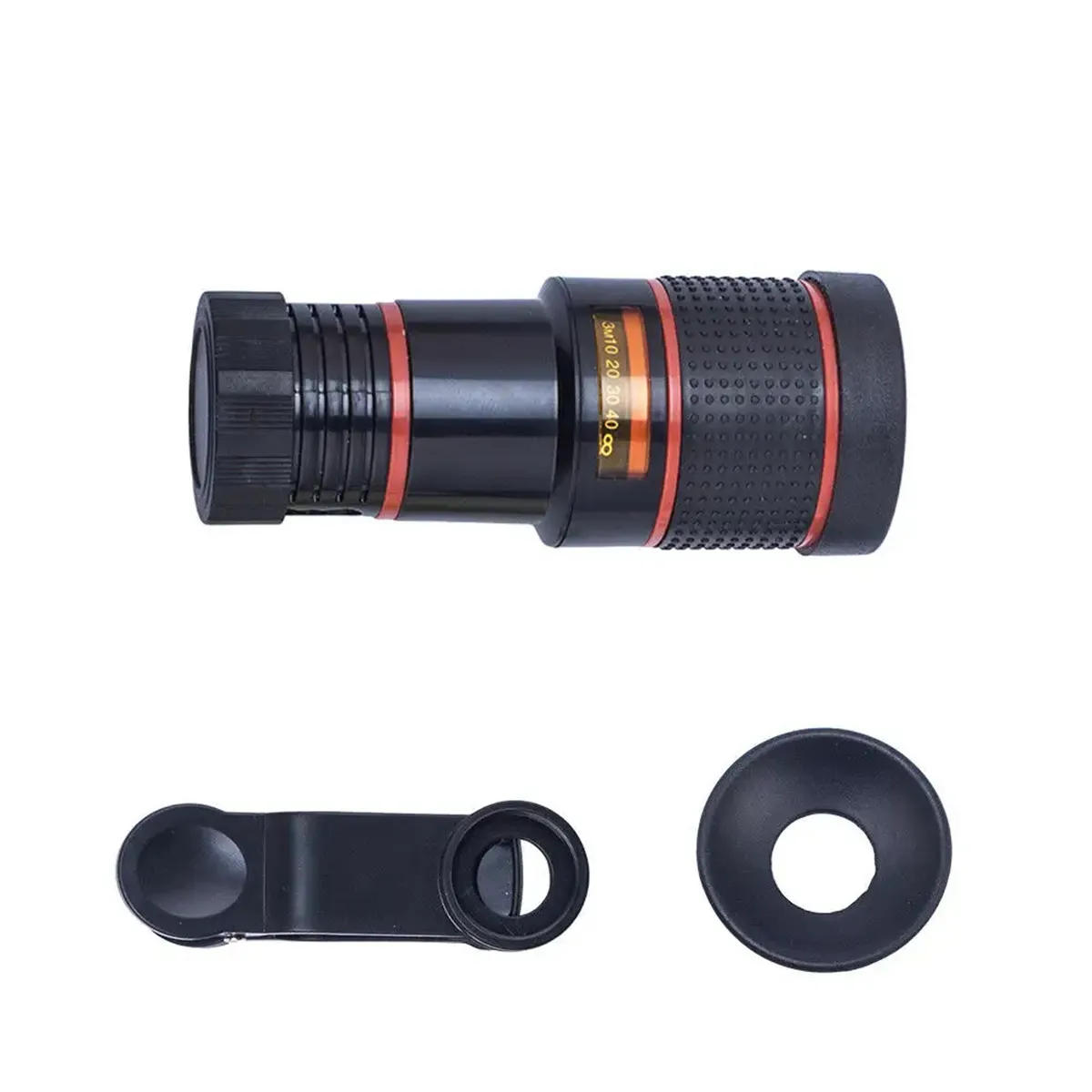 Akıllı telefon fotoğrafçıları için klipli pratik 8x optik teleskop mobil telefoto lens
