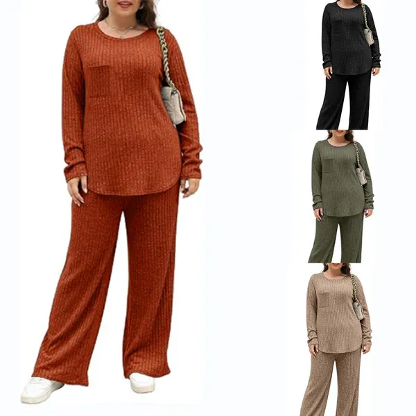 2023 herfst en winter nieuwe Europese en Amerikaanse temu hot sale hot suit plus size tweedelige damesloungewear