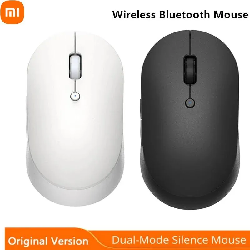 Souris Xiaomi souris sans fil 2/double mode Mi souris silencieuse Bluetooth USB connexion 1000dpi 2.4ghz optique muet ordinateur portable ordinateur de bureau jeu