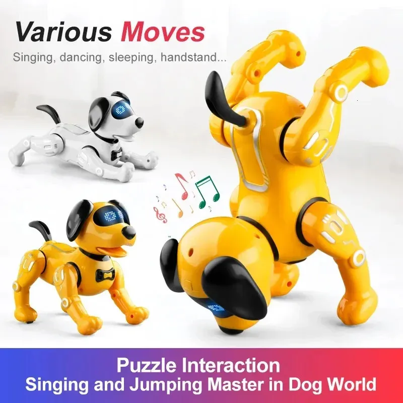 Electric RC Animals Baby Toys Dog Robot Toy dla Twojej rodziny i znajomych Kontrola połączenia Smart Electronic AI Pet 231215