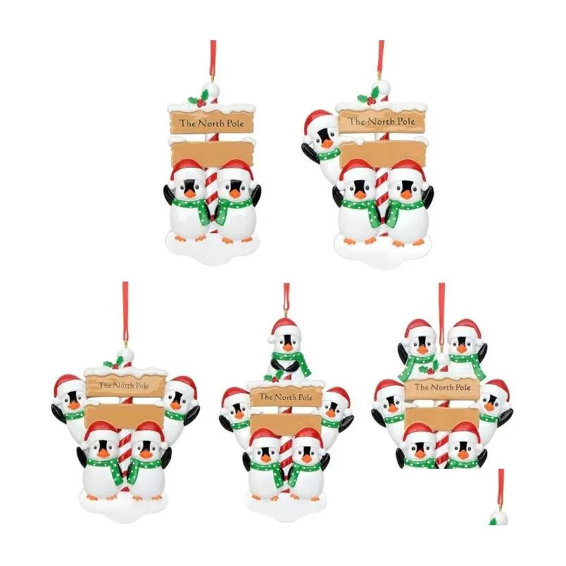 ديكورات عيد الميلاد جديدة وصول سانتا كلوز شجرة القلادة المكتوبة بخط اليد راتنج زخرفة قطرة التسليم المنزل حديقة الاحتفال حفلة SUP DH7DU