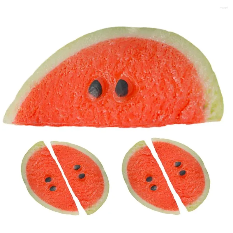 Festdekoration simulerade vattenmelon skivor konstgjord fruktdekor falska modeller prop födelsedag för flicka