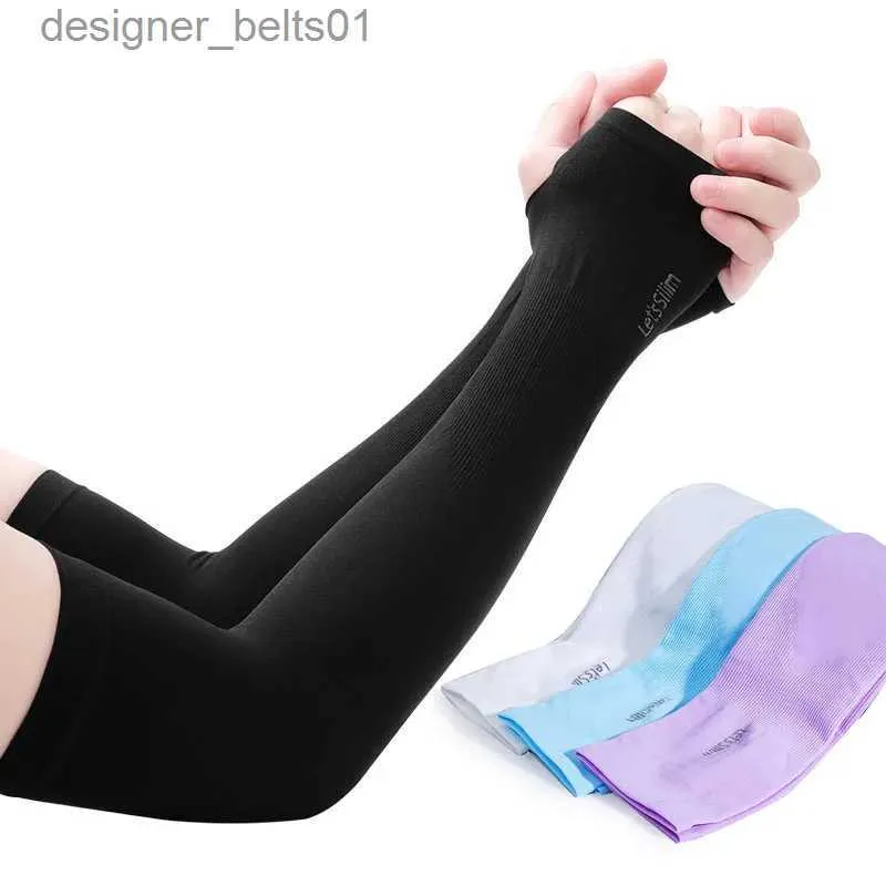 Sleevelet Bras Manches Hommes Femmes Long Demi Doigt Gs Bras Manches Soleil Protection UV Glace Cool Couvre-bras pour Cyclisme Pêche Course à pied Escalade SportL231216