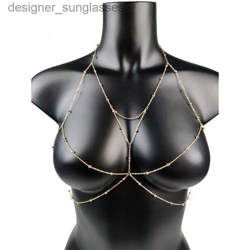 Inne modne akcesoria seksowne biżuteria moda moda łańcucha perełowe łańcuchy talii proste łańcuch piersiowy łańcuch brzucha dla kobiet
