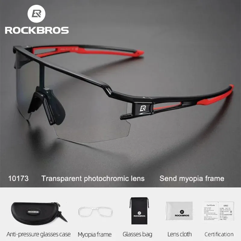 Eyewears Rockbros Cycling Solglasögon Fotokrom Polariserade cykelglasögon Sport Eyewear Mtb Glass Outdoor Riding Fishing Cykel Solglasögon