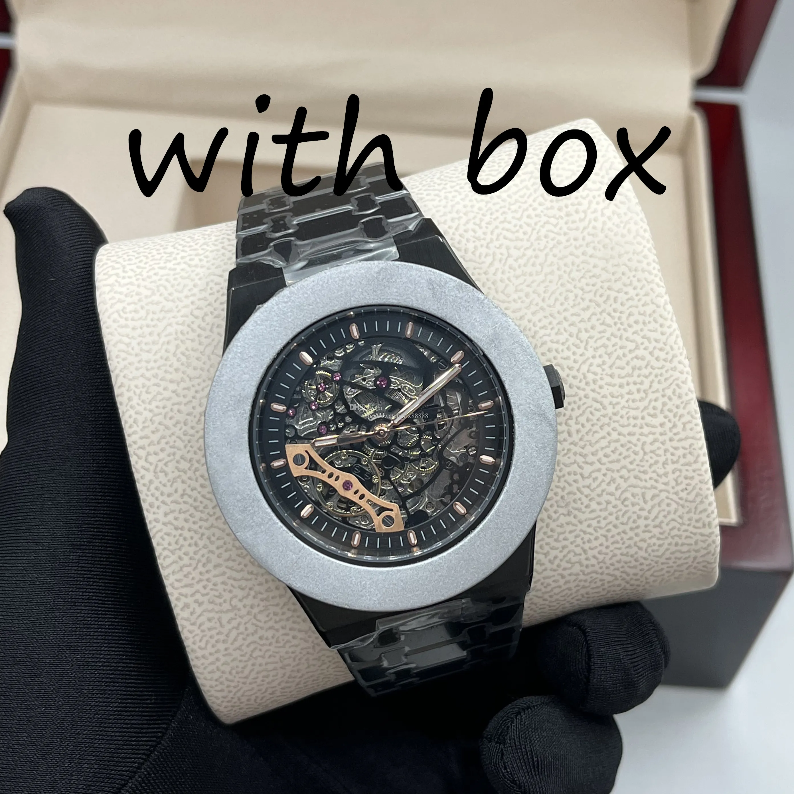 Herrklocka Designer Luxury Automatic Movement Watch High Quality Rose Gold Size 42mm 904L Rostfritt stålklocka Sapphire Orologios Montre de Luxe