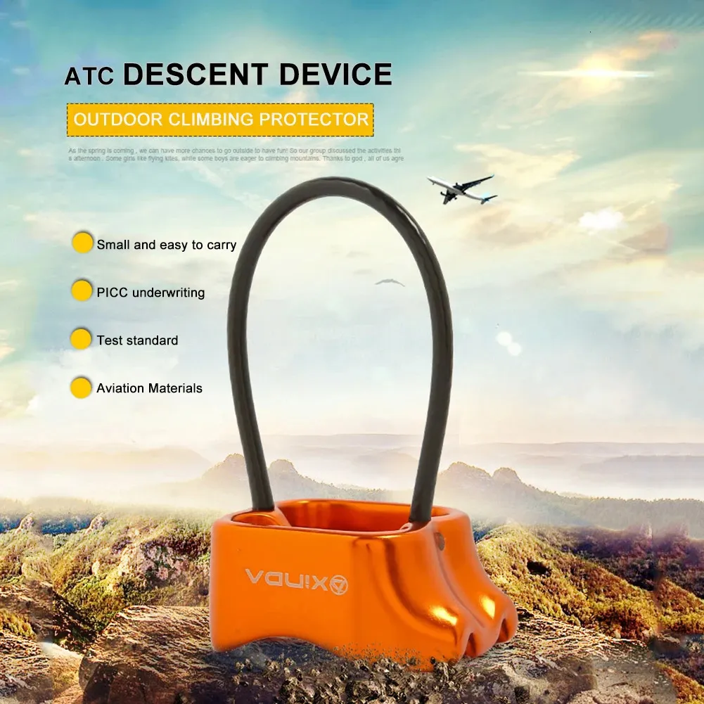 CARABINERS RAPPEL ATC BELAY DEVICE Descender Outdoor Camping 하이킹 암벽 등반 장비 이동 쉬운 휴대용 부품 231215