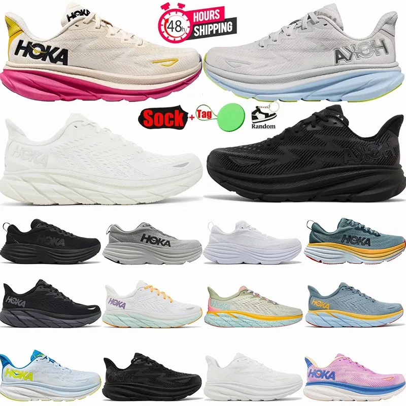 Hokas 2024 Laufschuhe Hoka Bondi 7 8 Clifton 9 Triple White Black