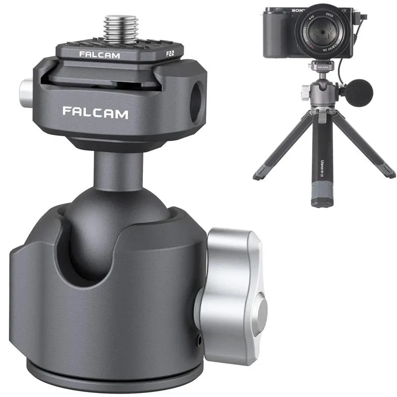 Holders Ulanzi F22 Qucik Release Ballhead Tripod Head 360 Degree Adjustable Tripod Ballhead Quick Release Mount Adapter