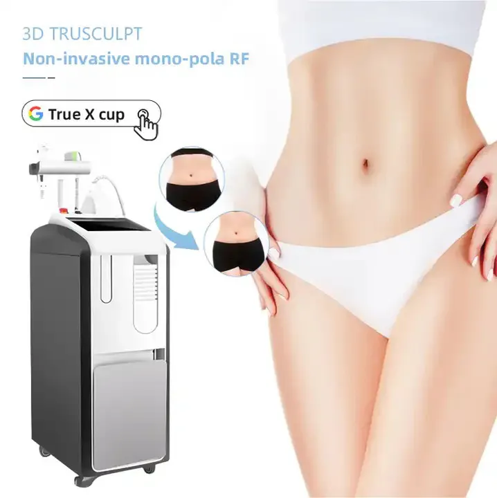 New Arrival Non-invasive Fat Burning Body Slimming Mono-polar Radio Frequency Beauty Machine Skin Firming Face Lifting Instrument with 2 Handles