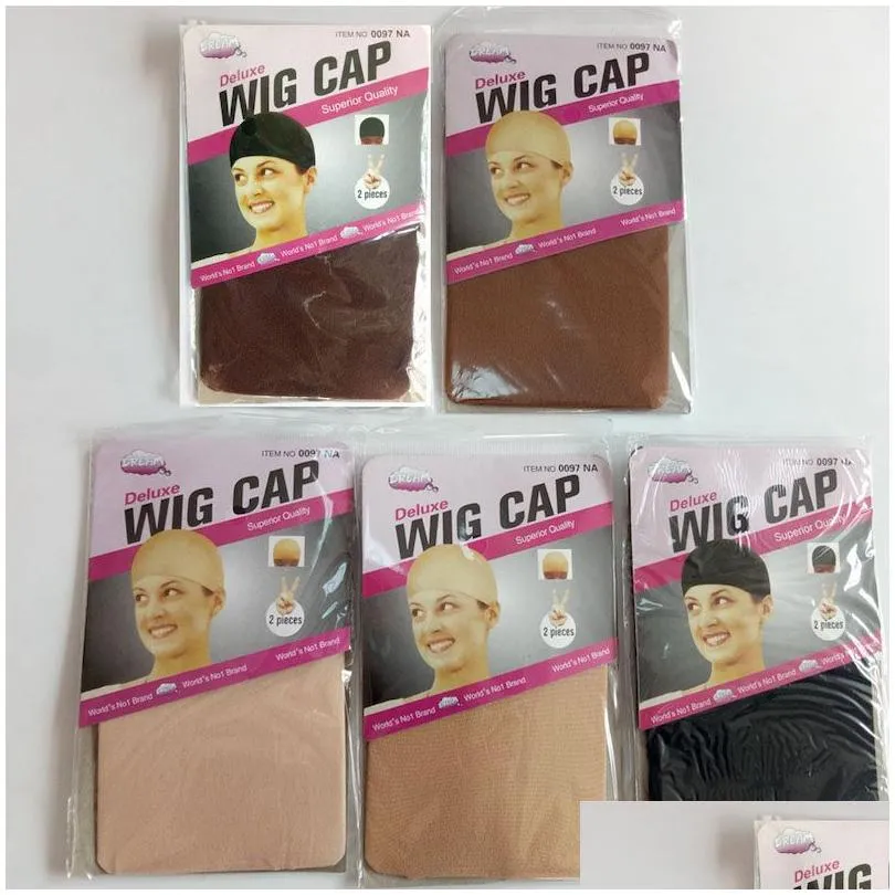 Peruk Caps Deluxe Cap Hair Net för Weave Nets Stretch Mesh Making Wigs Size Drop Delivery Products Accessories DHOHD