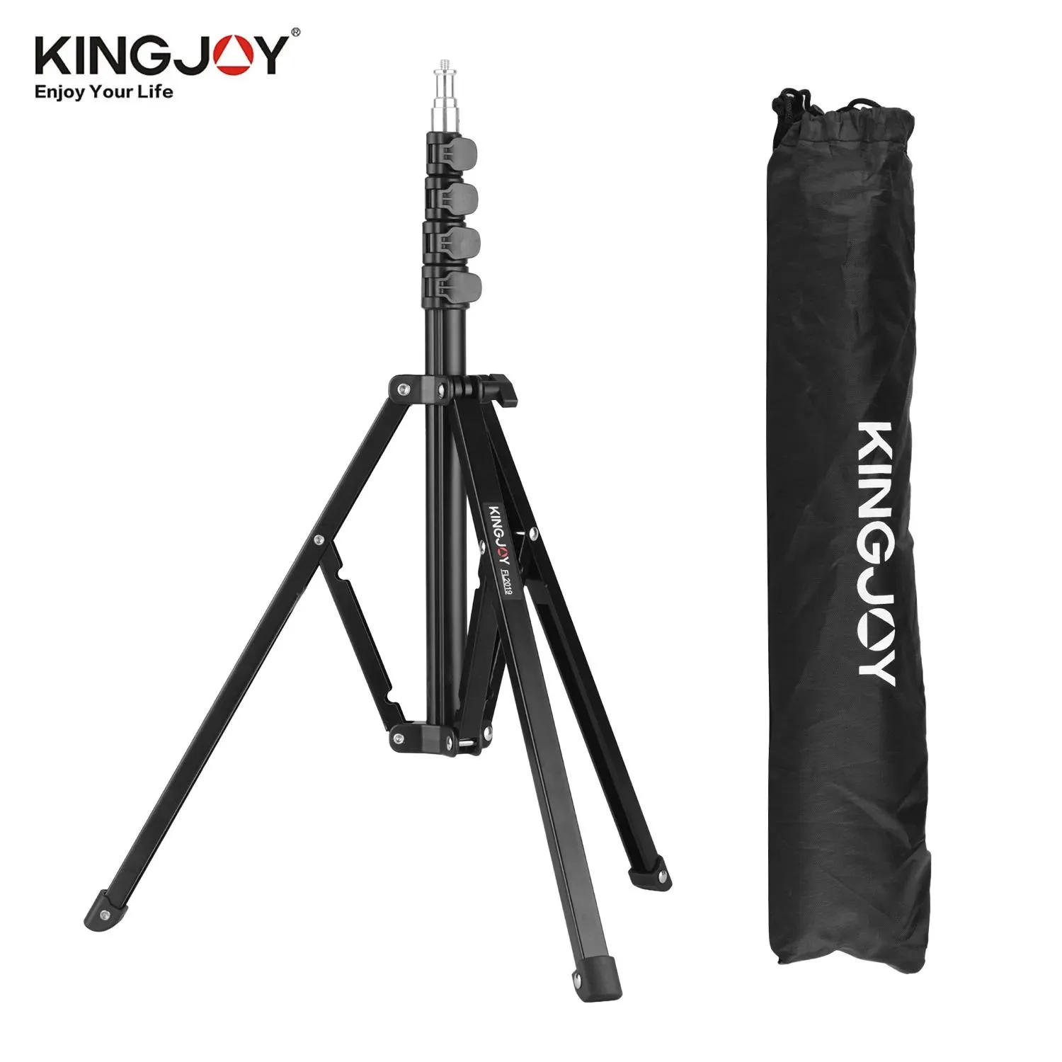 Aksesuarlar Kingjoy Ayarlanabilir Metal Tripod Işık Standı Taşıma çantası 8kg/17.6lbs Fotoğraf Stüdyosu Led Video Işığı için Yük Kapasite