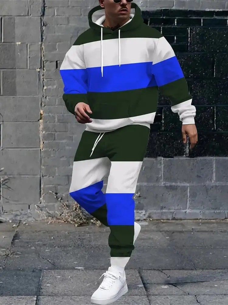 メンズパーカー春秋の男性スウェットシャツスウェットパンツトレンドぬいぐるみ2ピースセット高品質のプルオーバーレジャータイムパンツ衣類