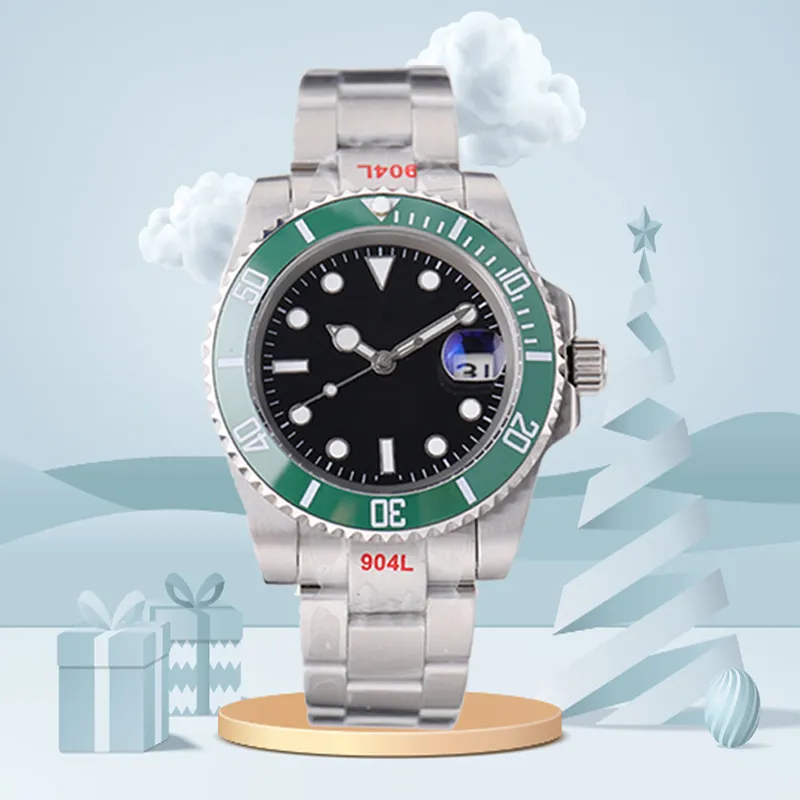 MENS Titta på AAA Luxury Designer Submarine Watches 40mm Black Dial Automatic Ceramic Fashion rostfritt stål Vattentäta lysande safirglas Dhgate -klockor