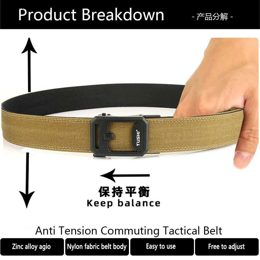 Cintura Tattica Uomo In Nylon Traspirante - Stile Militare Con Fibbia In Plastica Regolabile - Taglie Da 110 A 140 Cm