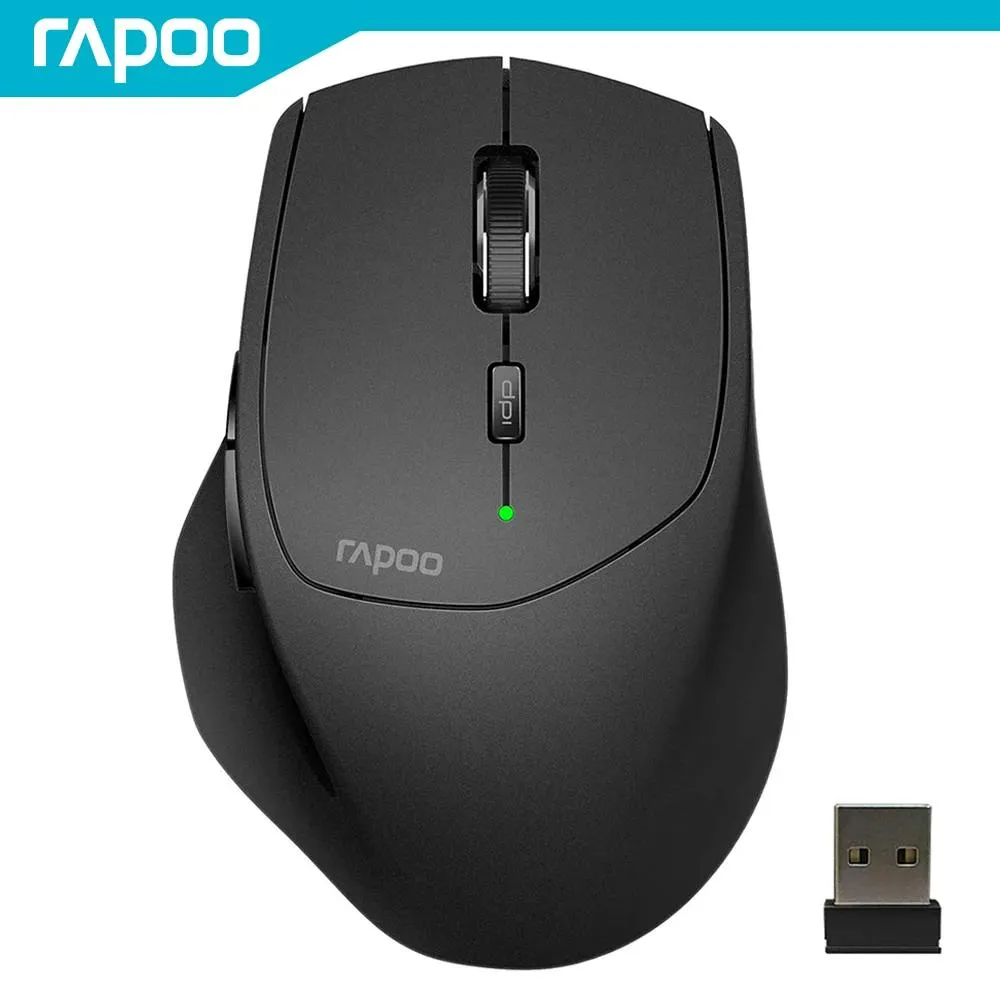 Souris Rapoo Mt550 souris sans fil multimode connectez jusqu'à 4 appareils 1600 Dpi souris Bluetooth ergonomique batterie 12 mois