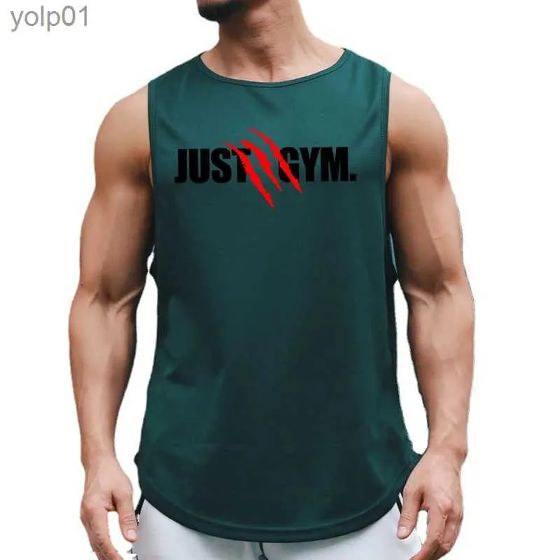 T-shirt da uomo Abbigliamento da palestra da uomo Professione estiva Bodybuilding Canotte 6 colori disponibili T-shirt da allenamento senza maniche Vendita calda StreetwearL231216