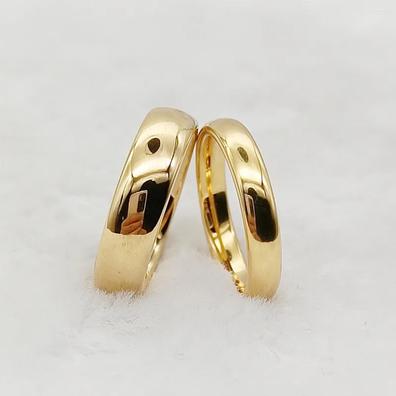 Trouwringen Eenvoudige 6mm 4mm Lover's Hoge Kwaliteit Handgemaakte Mode-sieraden Gouden Paren Huwelijk Tungsten Vinger Ring