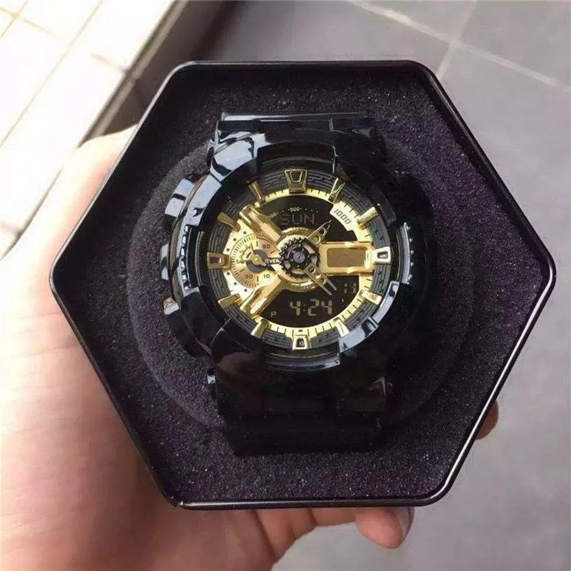 Nueva llegada de la manera Estilo para hombre Relojes militares Multifunción auto LED Digital THOCK Relojes deportivos de cuarzo para hombre Hombre Studen279n